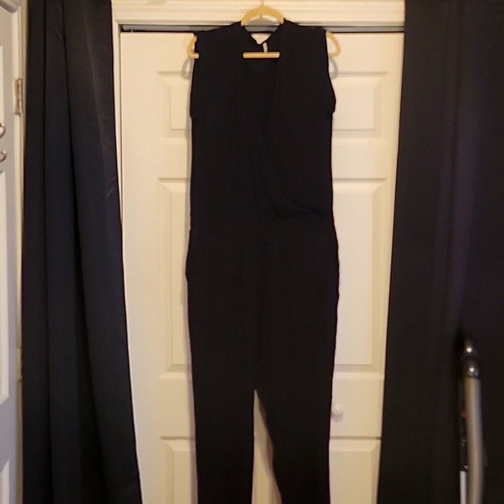 Black short sleeve jumpsuit size XL